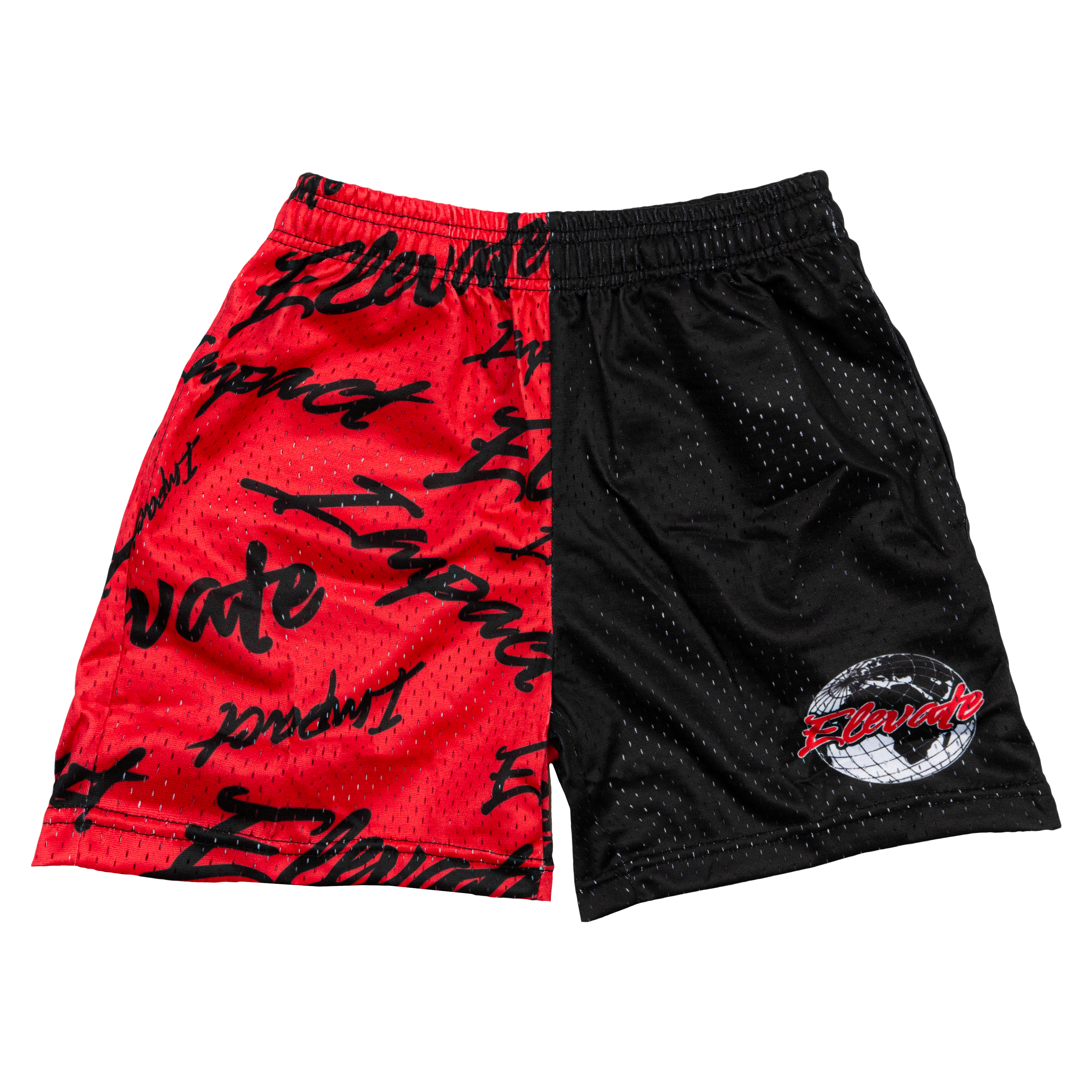 Elevate Shorts - Black/Red Split
